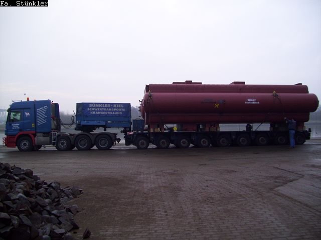 Tiefladertransporte Rendsburg Kreishafen Februar 2009 002