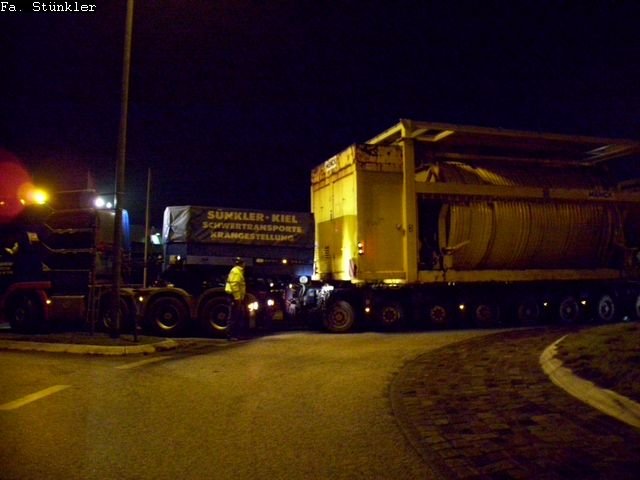 Tiefladertransporte Rendsburg Kreishafen Februar 2009 018