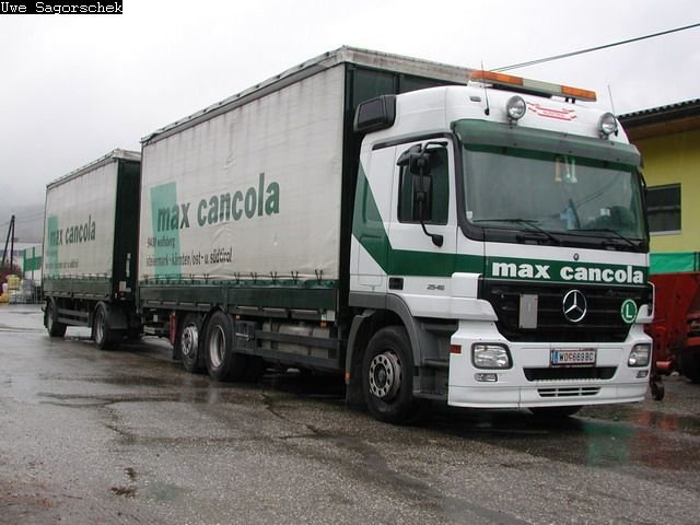 MB Actros 2546 Planenhängerzug Cancola WO669BC