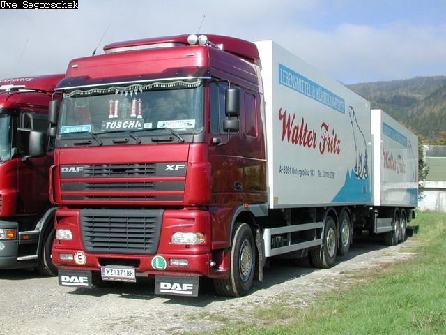 DAF XF Kühlkofferhängerzug Fritz WZ371BR
