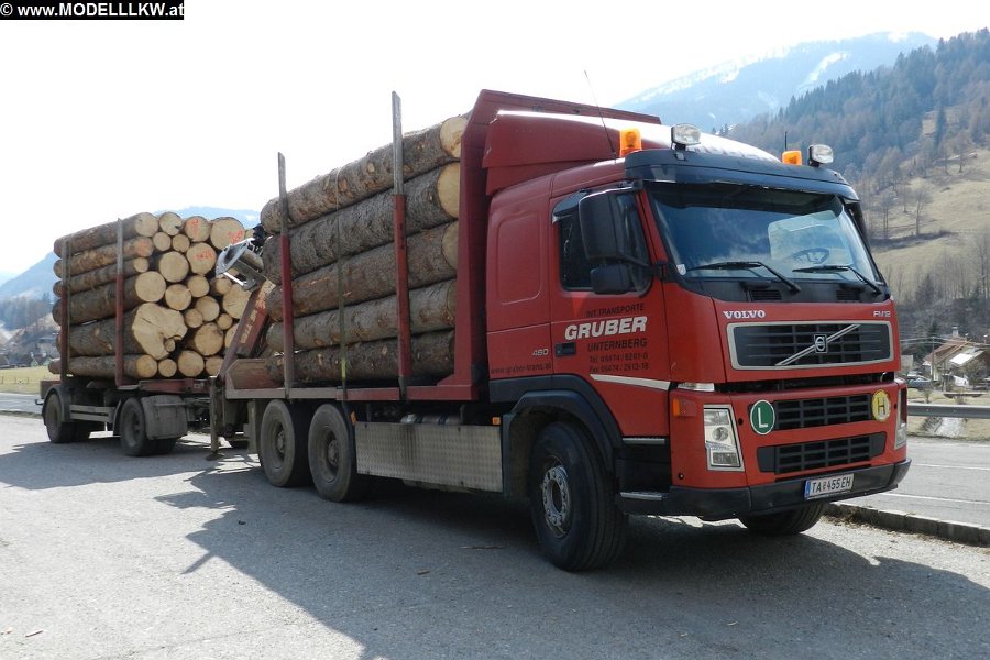 Volvo FM12.460 Holzhaengerzug Gruber TA455EH